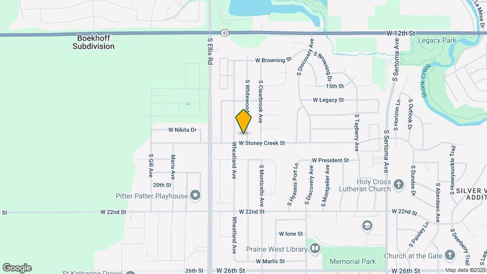 821 S Whitewood Ave Map and Location Details