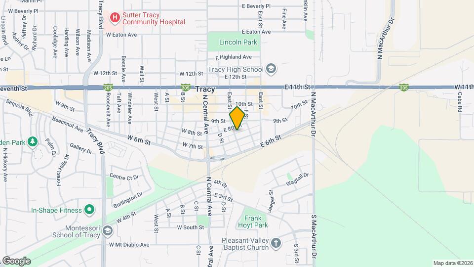 Tracy Gardens Mapa y Detalles de la Ubicación