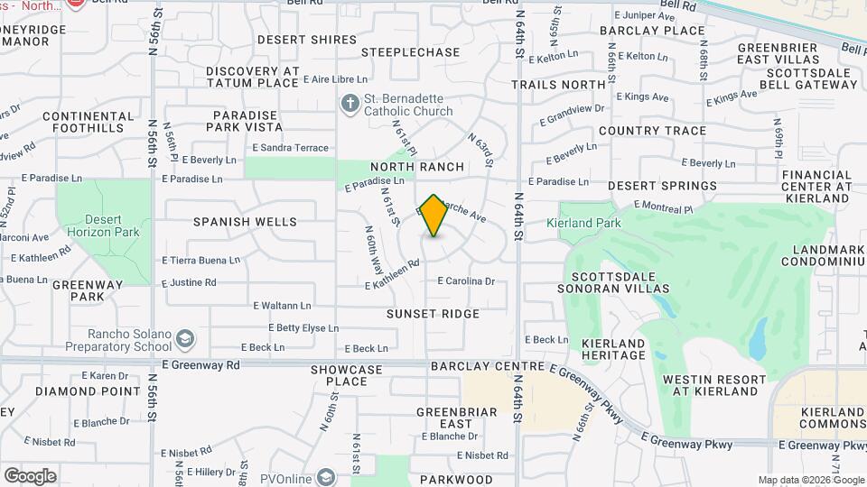 15832 N 62nd Pl Map and Location Details