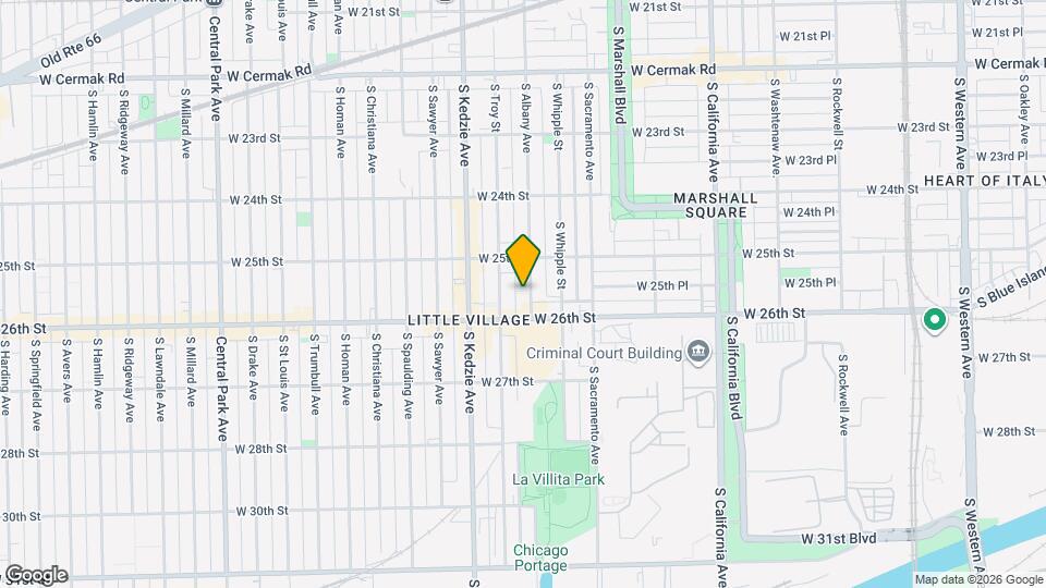 2532 S Albany Ave Map and Location Details