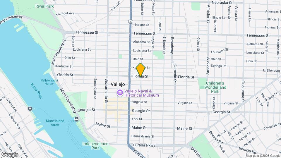 1119 Sutter St Map and Location Details