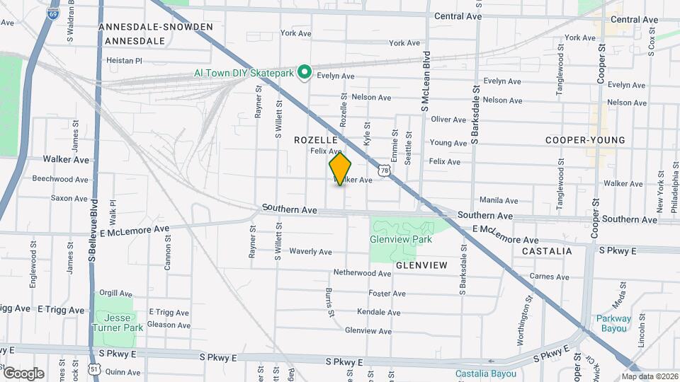 1039 Rozelle St Map and Location Details