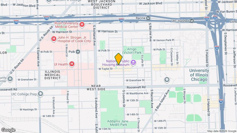 1420 W Taylor St, Unit Apt 2R Map and Location Details