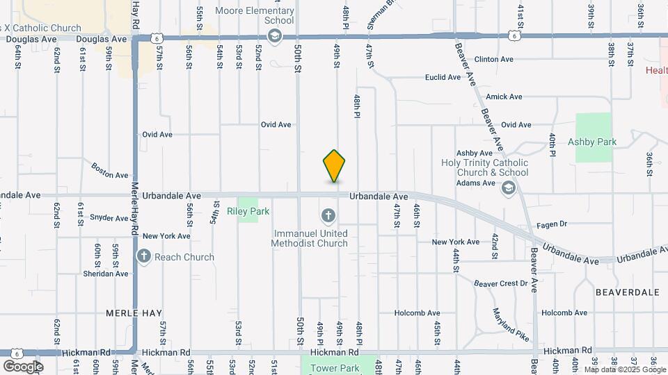 4901 Urbandale Ave Map and Location Details