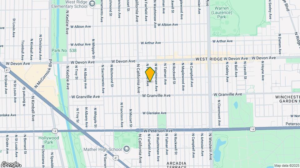 6239 N Fairfield Ave Mapa y Detalles de la Ubicación