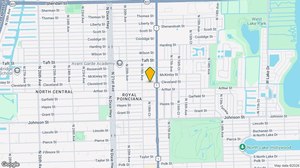 1822 Cleveland St Map and Location Details