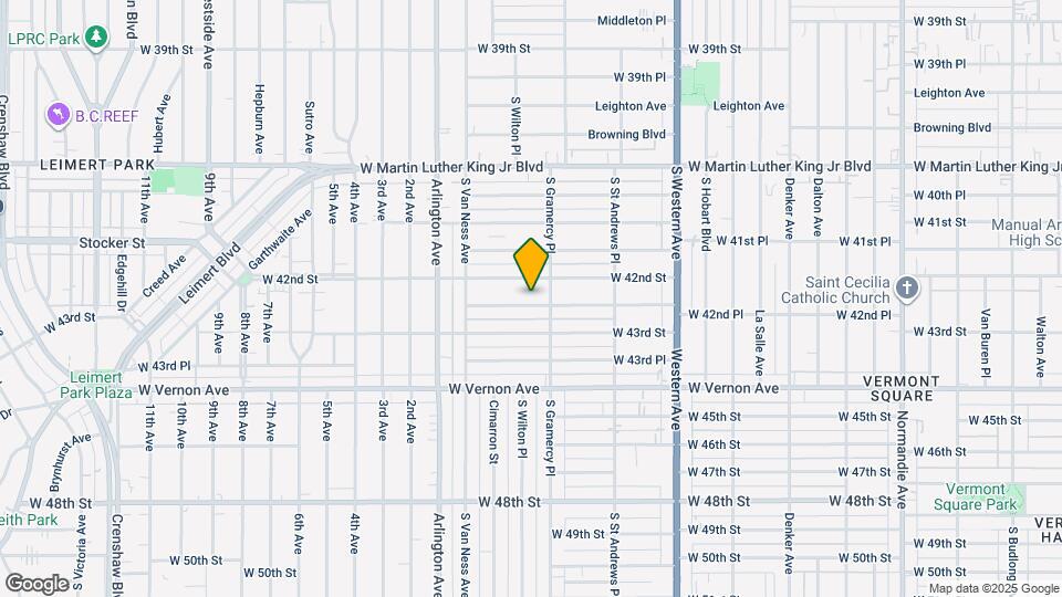 1921 W 42nd Pl Map and Location Details
