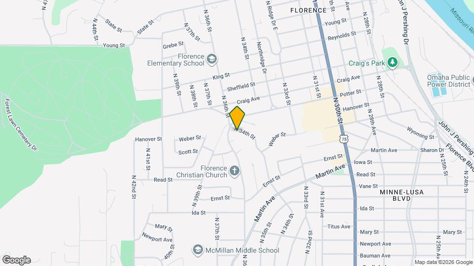 7524 N 34th St Mapa y Detalles de la Ubicación