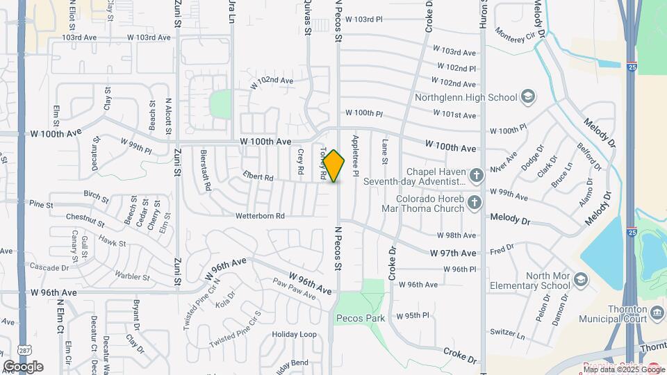 9881 N Pecos St Map and Location Details