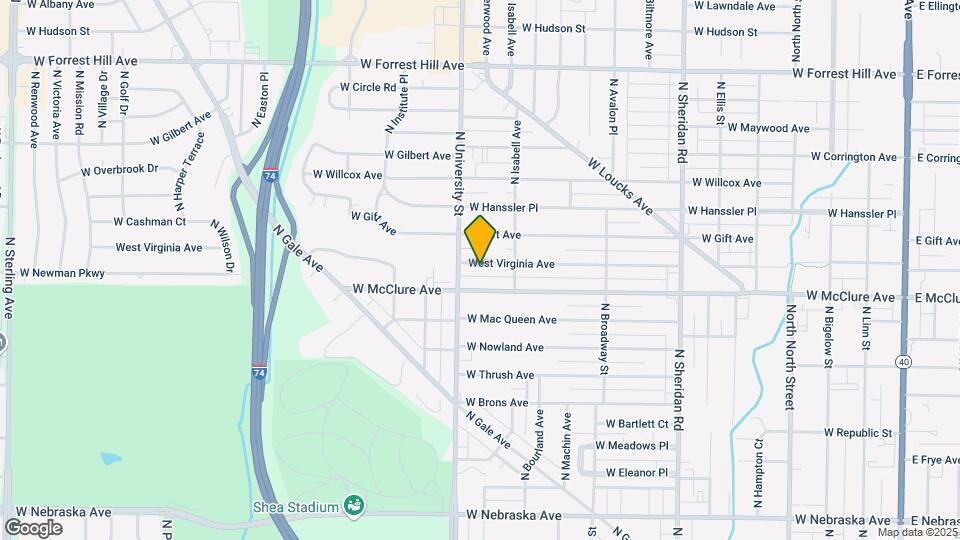 1212 W Virginia Ave Map and Location Details