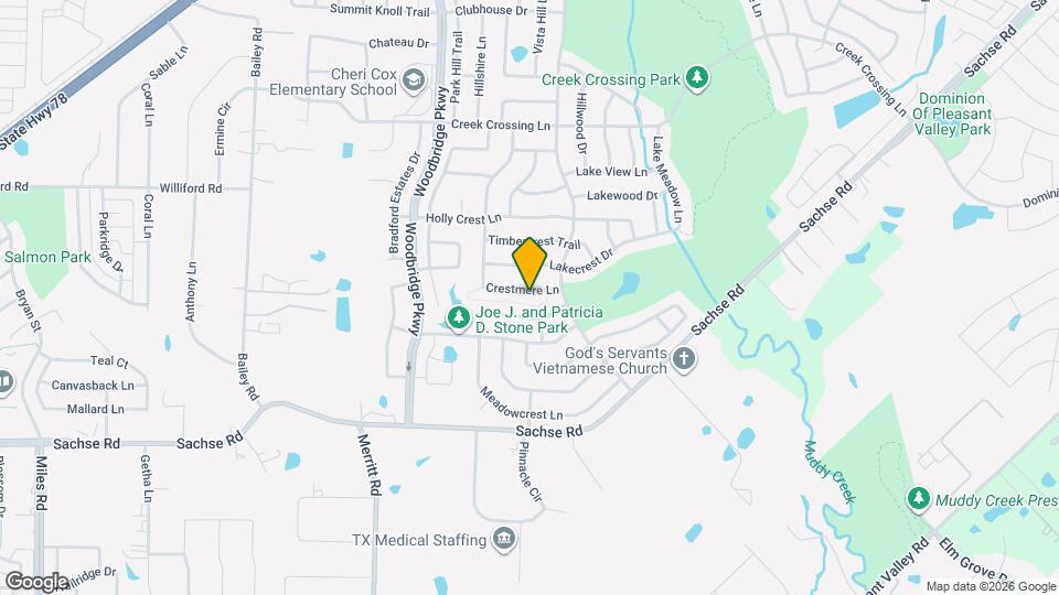 6202 Crestmere Ln Map and Location Details