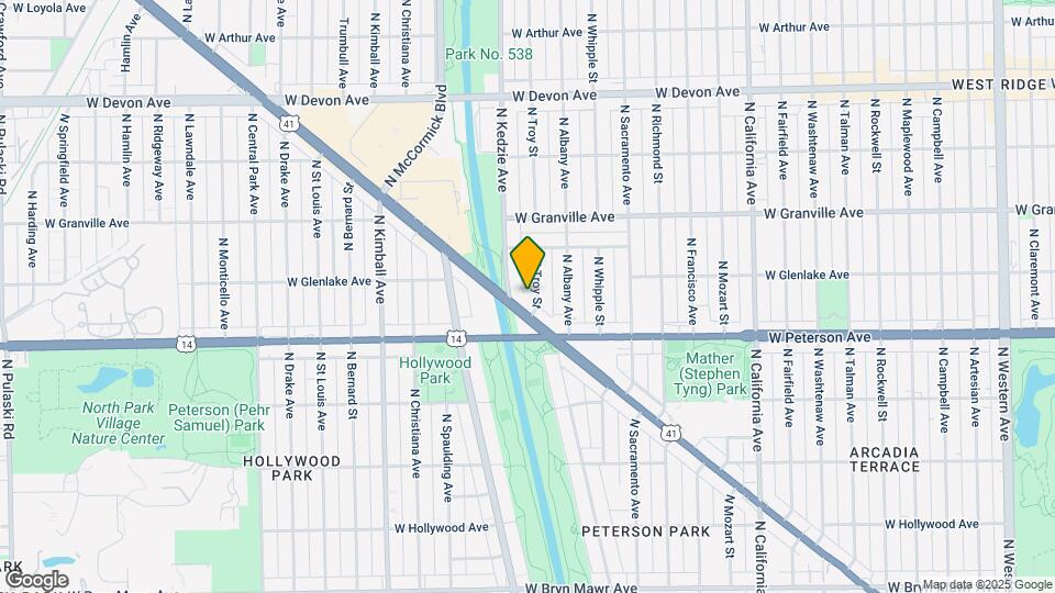 6054 N Troy St Map and Location Details