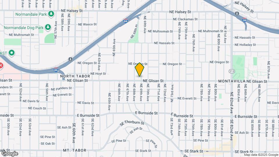 6833 NE Glisan St Map and Location Details