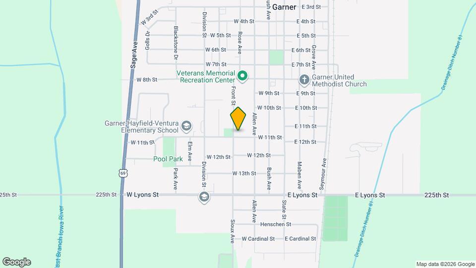 1095 Front St Map and Location Details