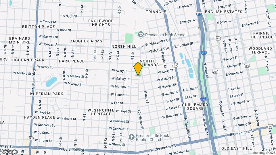 500 W Mallory St Map and Location Details