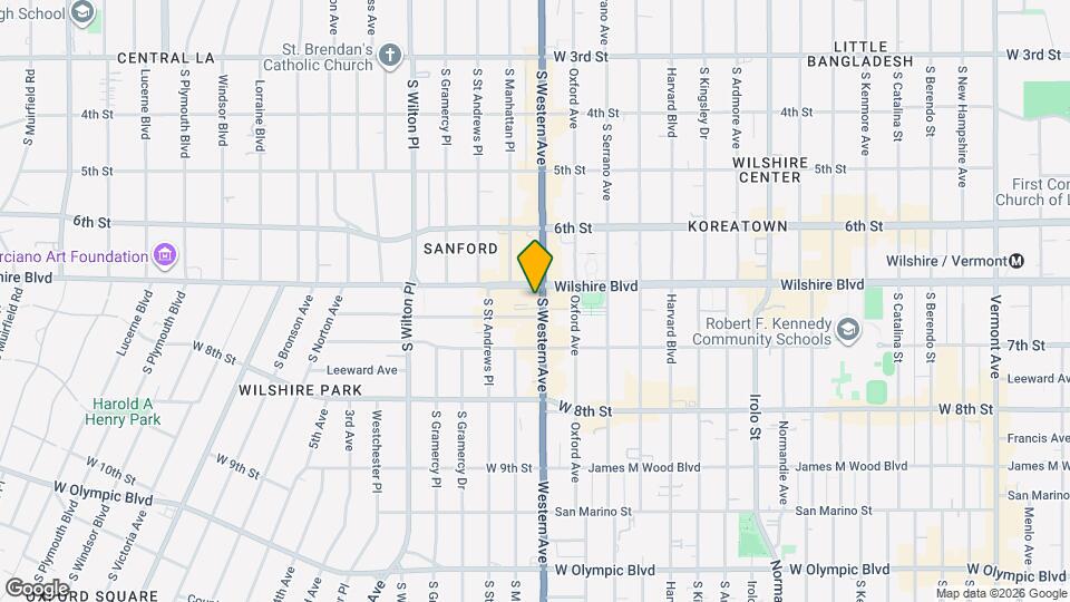 3810 Wilshire Blvd Map and Location Details