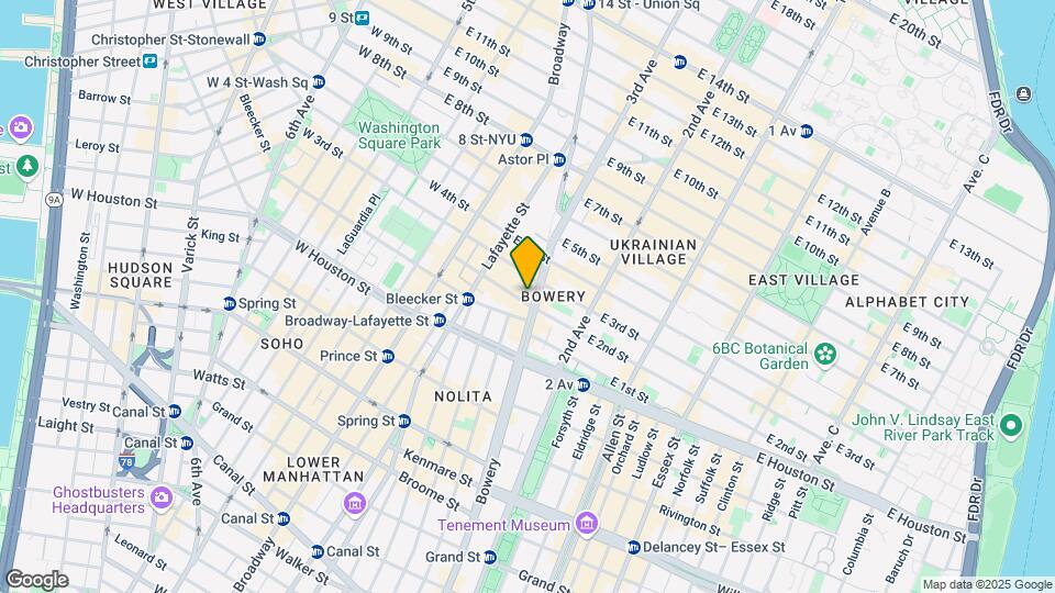 334-336 Bowery Map and Location Details