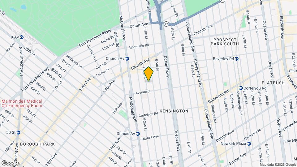 427 E 3rd St, Unit Garden Map and Location Details