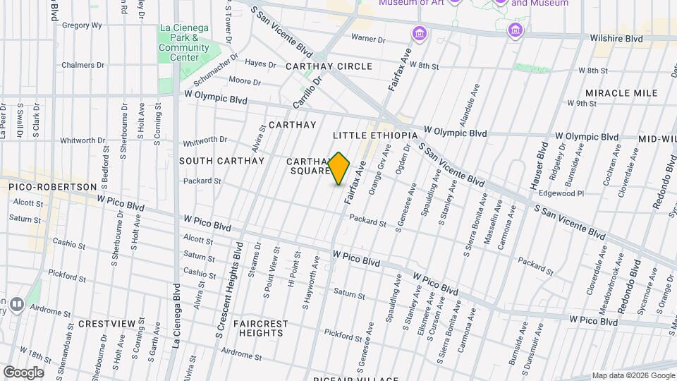 1146 S Hayworth Ave Map and Location Details