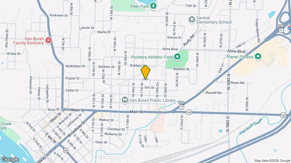 1710 Poplar St Map and Location Details