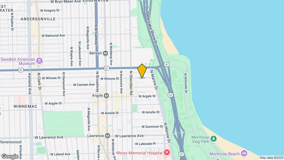 921 W Winona St-Unit -1 Map and Location Details