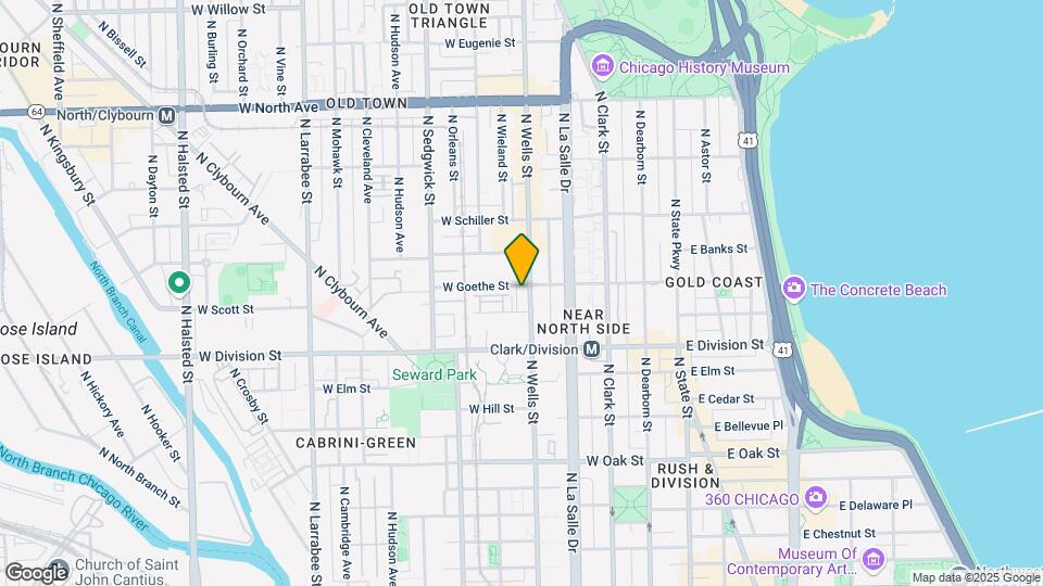 1254 N Wells St, Unit 401 Map and Location Details