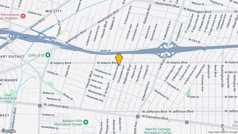 2614 S Cochran Ave Map and Location Details