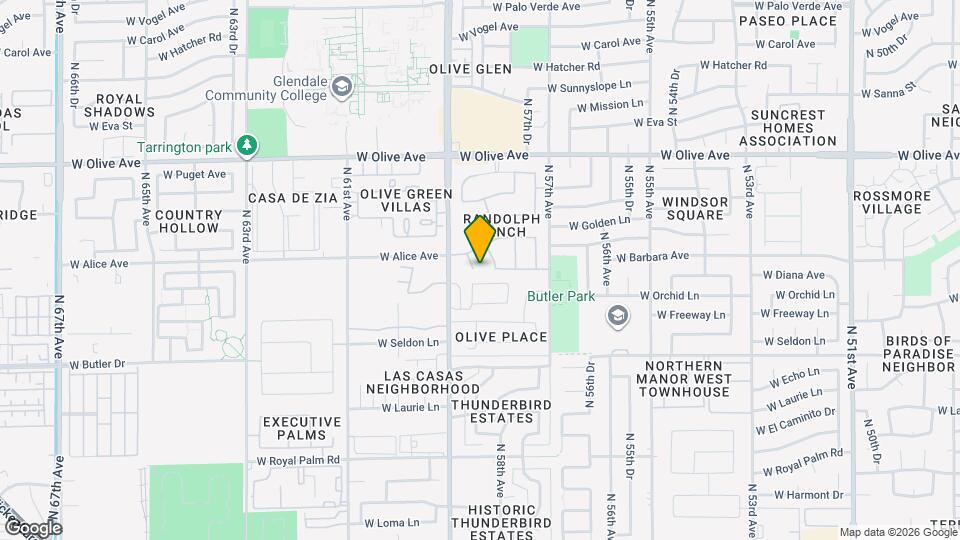 8709 N 58th Ln Map and Location Details