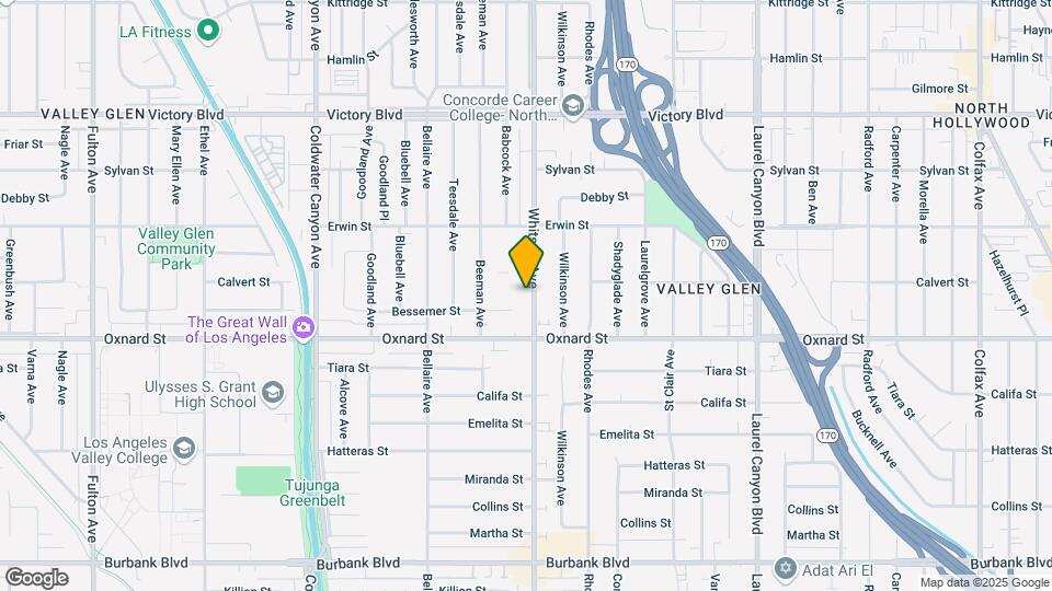 6041 Whitsett Ave Map and Location Details