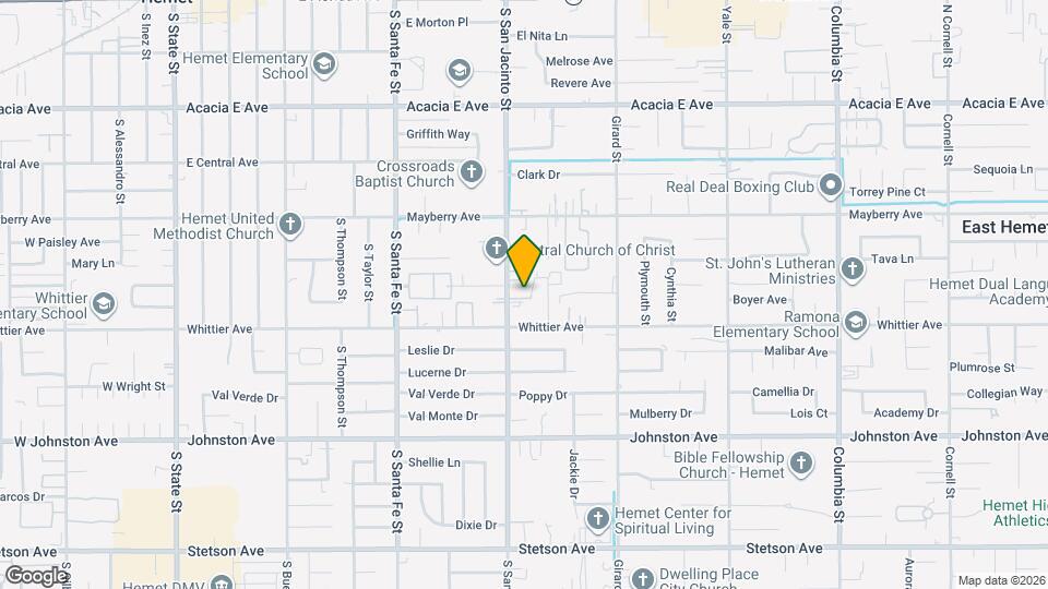 26416 S San Jacinto St Map and Location Details