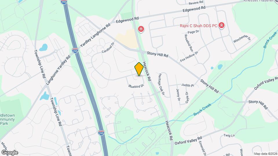 568 Thrush Ct, Unit 568 Unit A Thrush Court, Yardley, PA Mapa y Detalles de la Ubicación