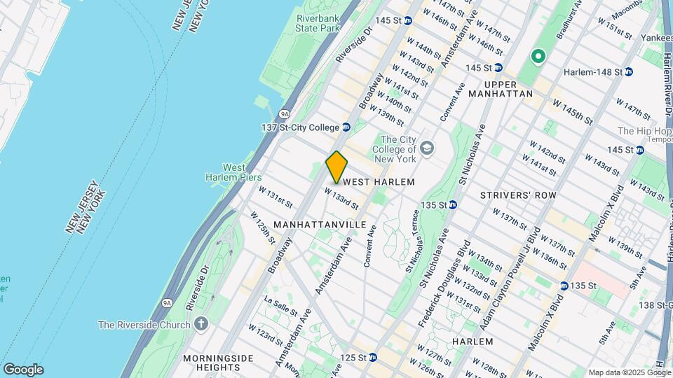 545 W 133rd St Map and Location Details