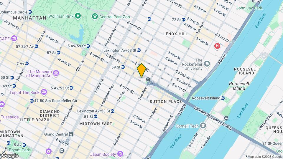 227 E 59th St Mapa y Detalles de la Ubicación