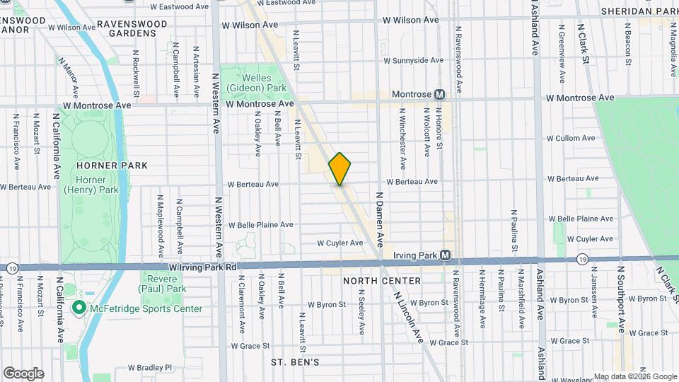 4156 N Lincoln Ave Map and Location Details