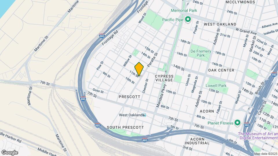 1039 Peralta St Map and Location Details