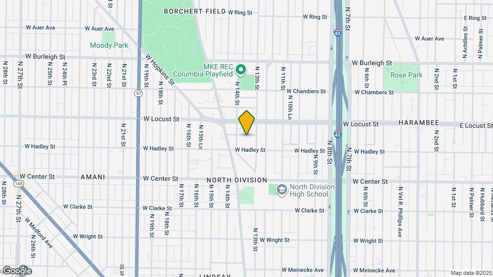 1327 W Albany Pl Map and Location Details
