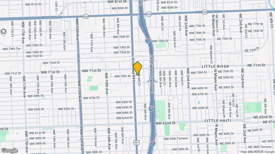 6950 NW 6th Ct Map and Location Details