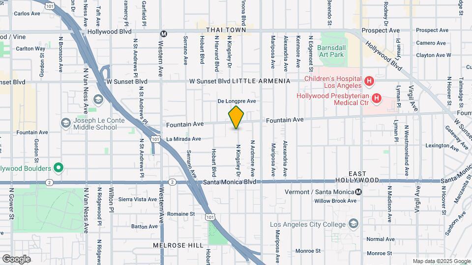 1263 N Kingsley Dr Map and Location Details