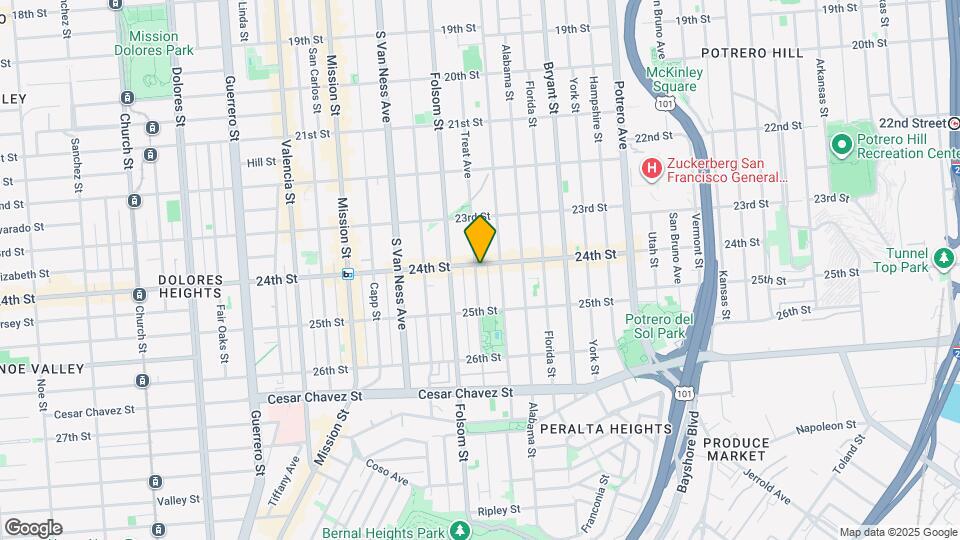 1101 Treat Ave Mapa y Detalles de la Ubicación