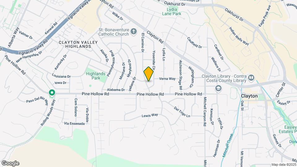 1336 El Camino Dr Map and Location Details