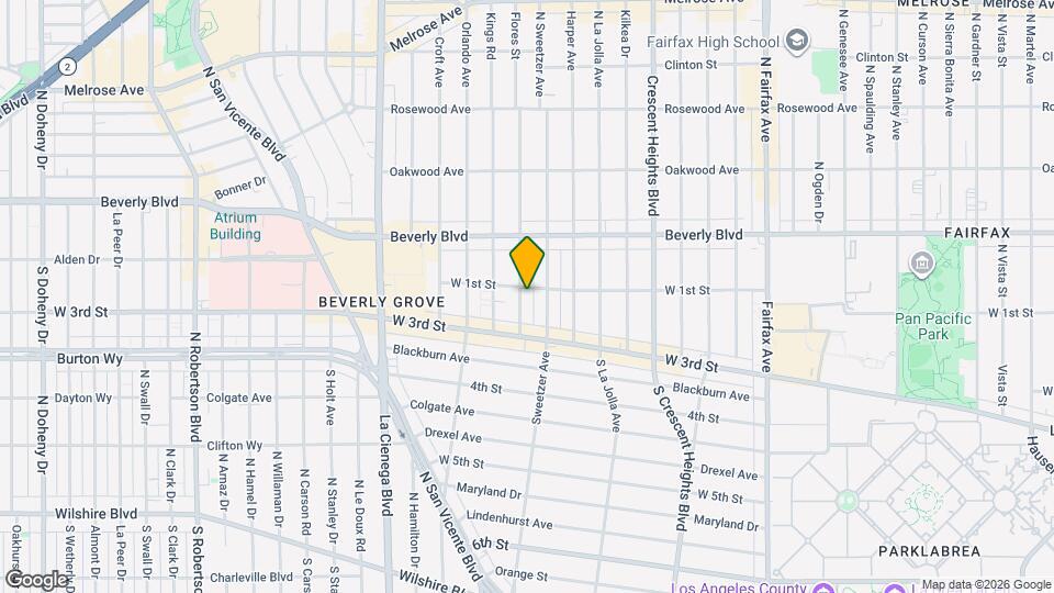 110 Flores St Map and Location Details