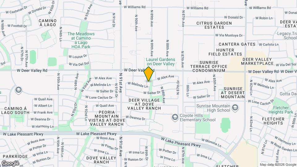 21627 N 89th Dr Mapa y Detalles de la Ubicación
