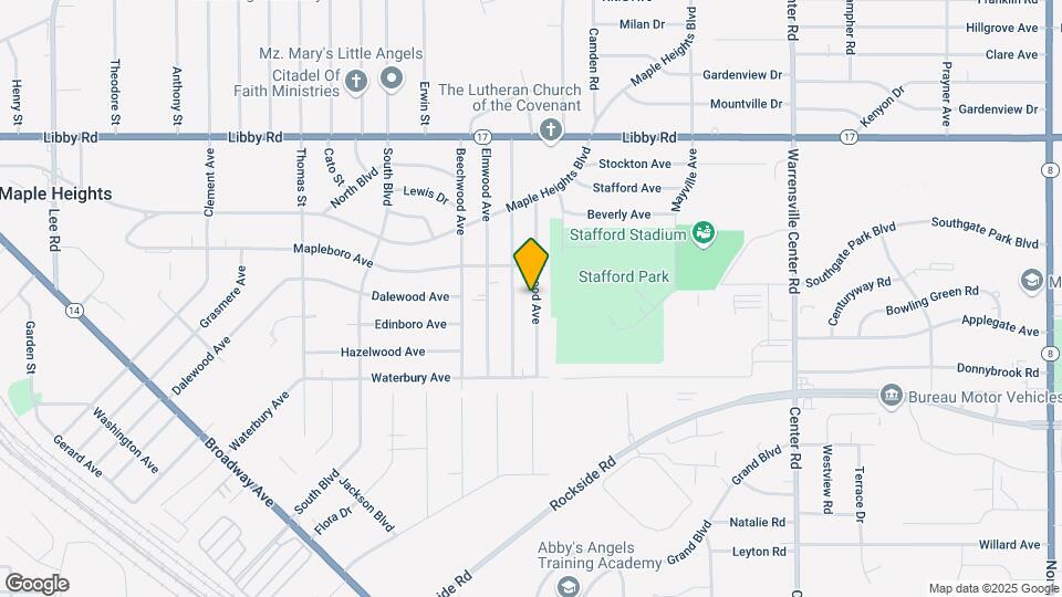 5482 Oakwood Ave Map and Location Details