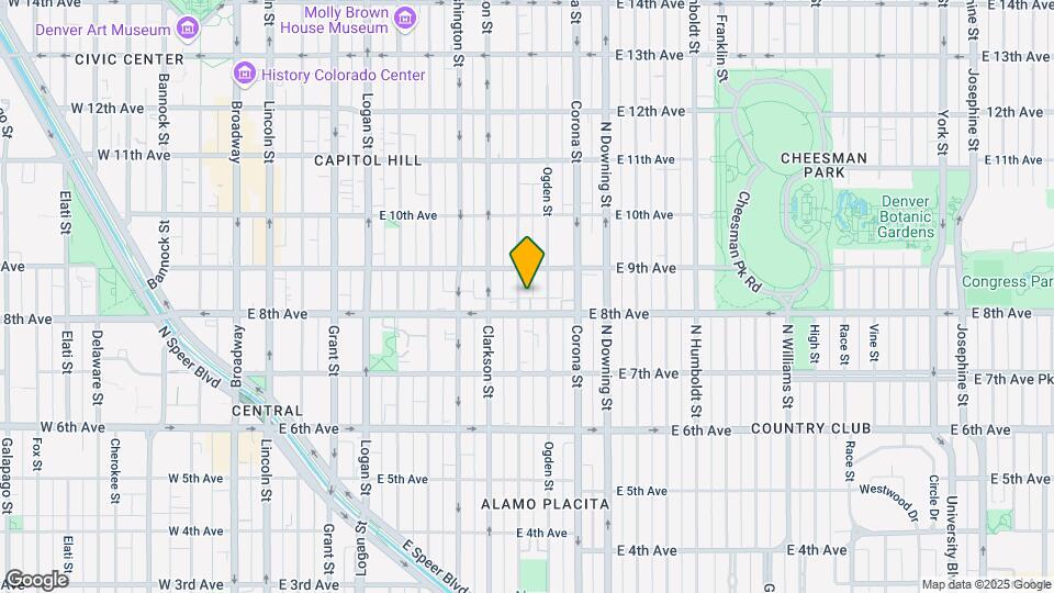 828 Emerson St Map and Location Details