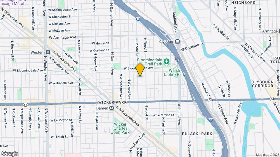 1725 N Honore St Map and Location Details