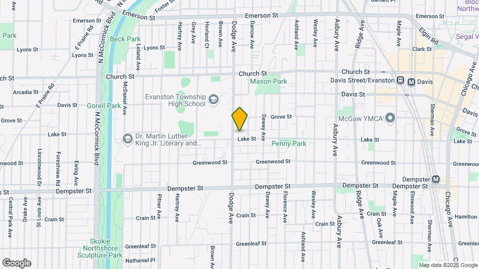 Six Evanston 1BR Townhouses Map and Location Details