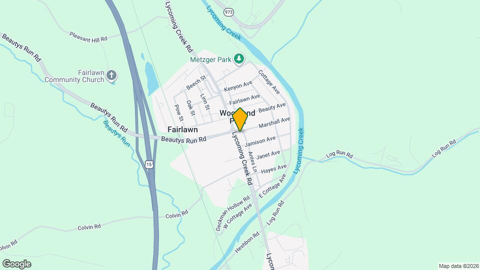 3372 Lycoming Creek Rd Map and Location Details