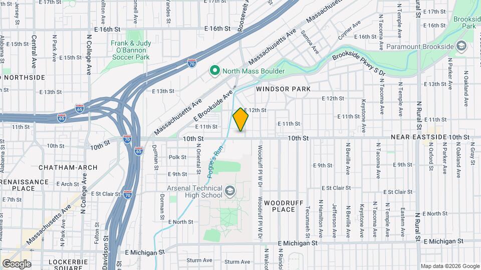 1546 E 10th St Map and Location Details