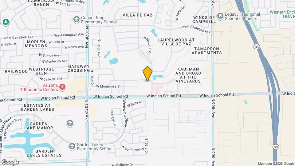 10317 W Monterosa Ave Mapa y Detalles de la Ubicación