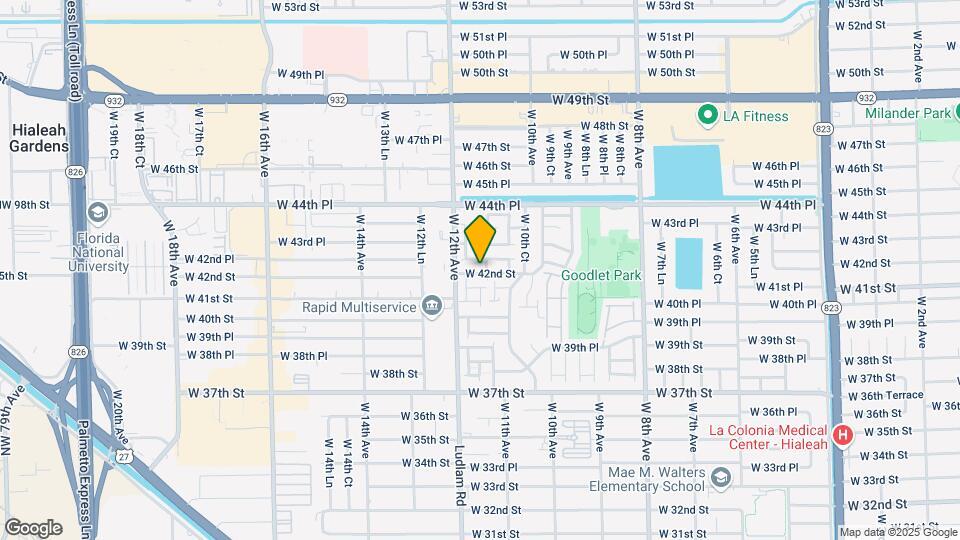 1084 W 42nd Pl, Unit 1 Map and Location Details